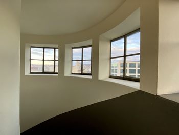 Directly below shot of building interior