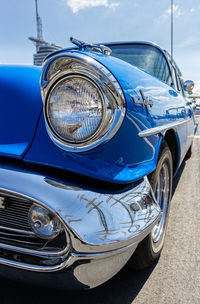 View of vintage car on street