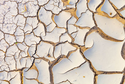 Full frame shot of cracked field