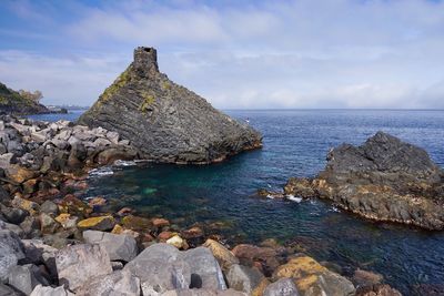 Scenic view of sea against sky