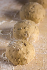 Close-up of bread on table