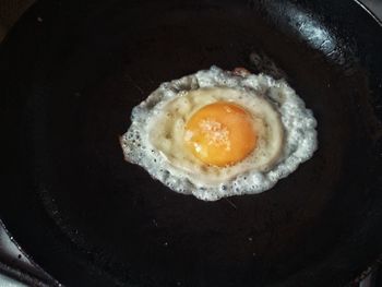 High angle view of breakfast on table