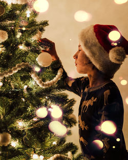 Close-up of christmas tree