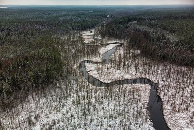 High angle view of a landscape