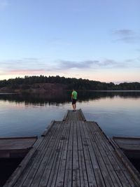 Pier in lake