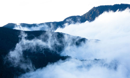 Low angle view of mountain against sky