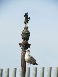 Low angle view of statue