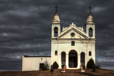 Church against cloudy sky