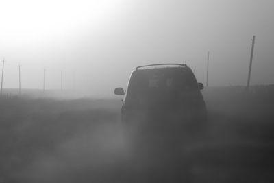 Car on road against sky