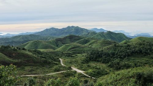 Scenic view of mountains against sky
khao chang phuak is mountain range in kanchanaburi thailand