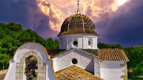 Low angle view of building against sky