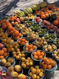 High angle view of vegetables for sale