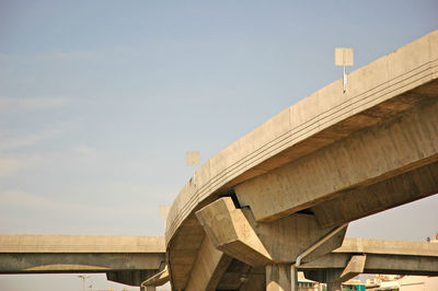 Low angle view of bridge against sky