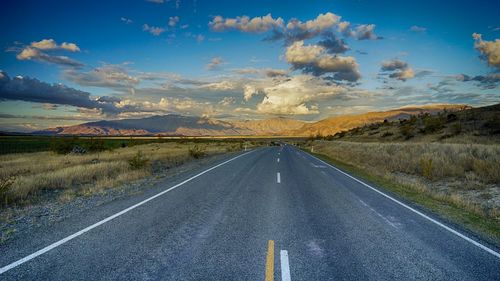 Country road along landscape