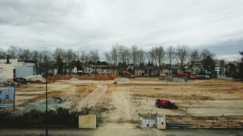 Construction site against sky