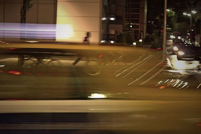 Blurred motion of city street at night