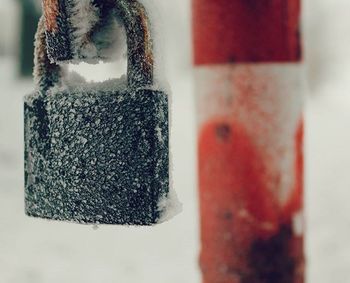 Close-up of red object