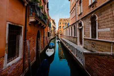 Characteristic glimpse in the historic center of the lagoon city of venice