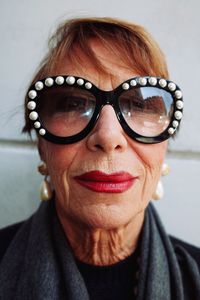 Portrait of woman wearing sunglasses