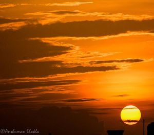 Low angle view of sky at sunset