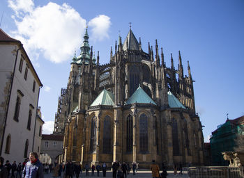 Panoramic view of historic building in city against sky