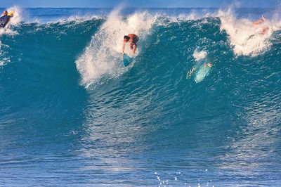 Man surfing in sea