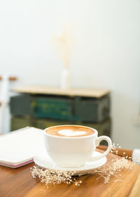 Close-up of coffee on table