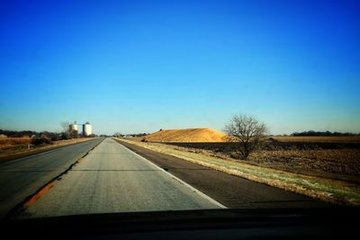 Country road along landscape