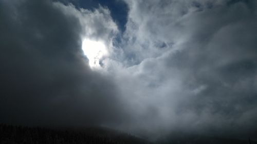 Low angle view of cloudy sky