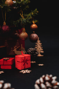 Illuminated christmas tree in box