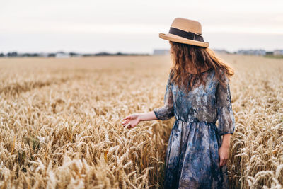 Woman standing in a field