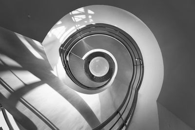 Low angle view of spiral stairs