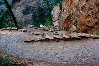 Rock formations on landscape