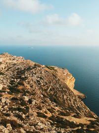 View of calm blue sea against the sky