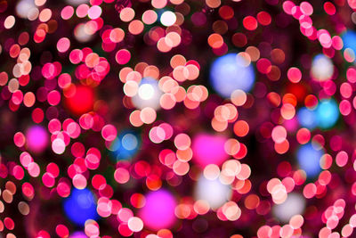 Defocused image of illuminated lights