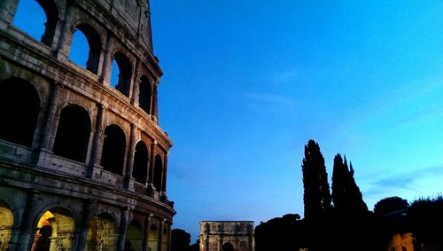 Low angle view of coliseum