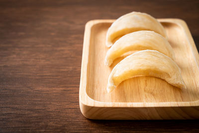 Close-up of food on cutting board