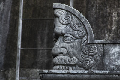 Close-up of man sculpture at la recoleta cemetery