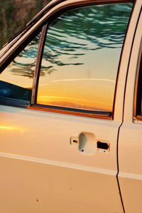 Close-up of car window