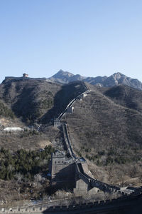 High angle view of dam