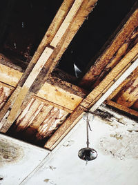 High angle view of old abandoned building