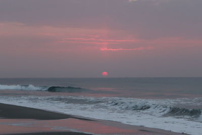 Scenic view of sunset over sea