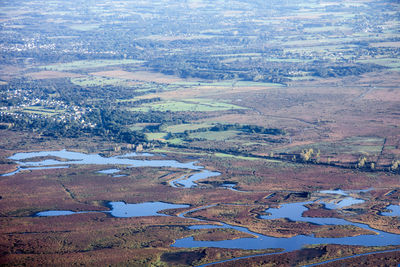 Aerial view of a field