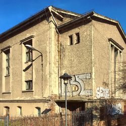 Low angle view of house against sky