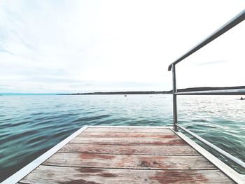 Scenic view of swimming pool against sky