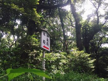 Information sign on country road