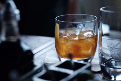 Close-up of drink on table