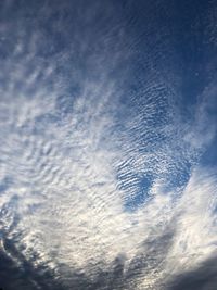 Low angle view of blue sky