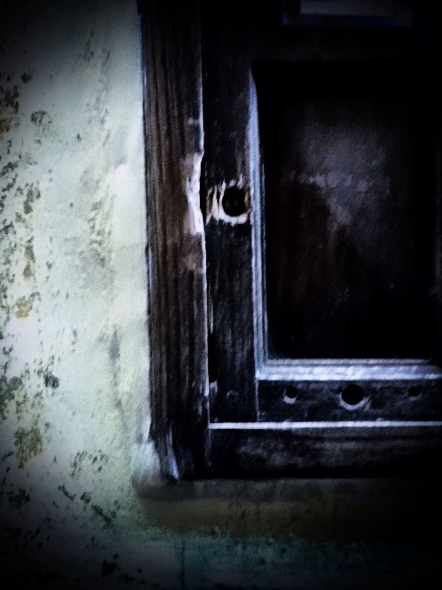 indoors, window, door, built structure, architecture, house, old, abandoned, wall - building feature, closed, doorway, weathered, wall, damaged, obsolete, wood - material, close-up, no people, deterioration, entrance