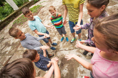 Children playing outdoors